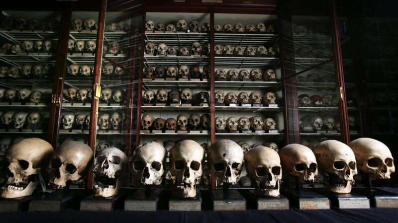 Calaveras de antiguos pobladores de las Islas (Foto TA)